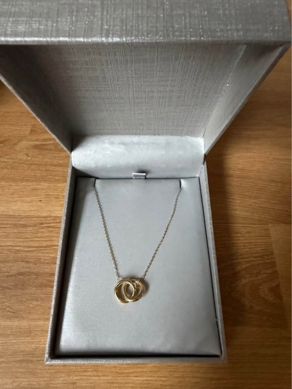 Interlocking Open Circles Necklace in 14K Gold from Peoples